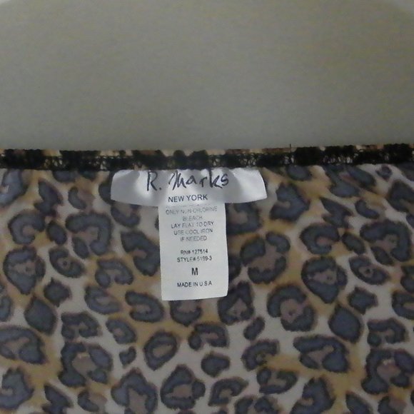 Halter Top Leopard Print Animal R Marks New York - Picture 8 of 11